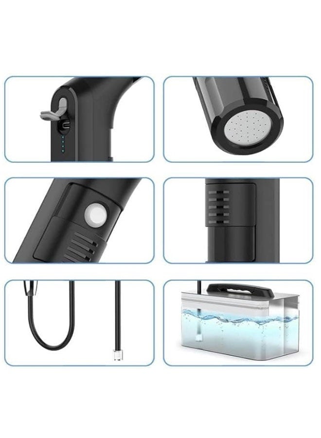 Portable Electric Bidet shattaf with 1.2m Hose and 2.3L Container Plastic Bag 10L (Foldable) - Rechargeable, Compact, and Versatile Personal Hygiene Solution for Travel, Home, Baby Care, Camping, and More, Black - Image 5