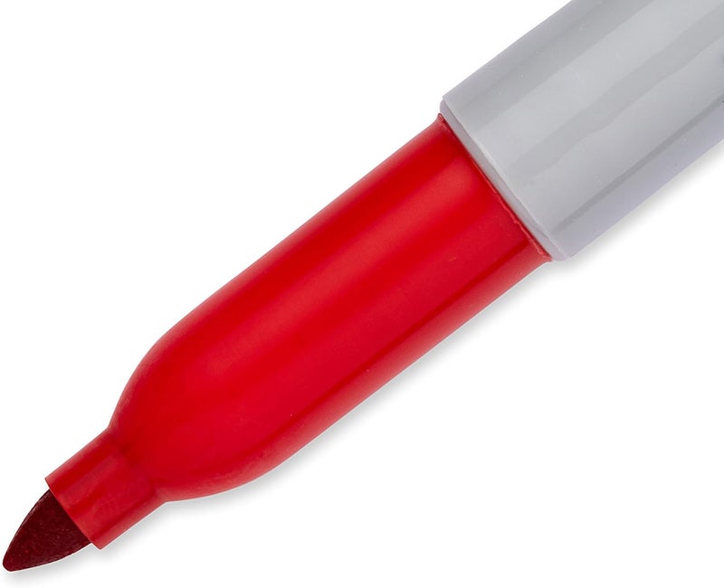 Sharpie Permanent Markers, Fine Tip, Red, 36 Count - Marks on Paper, Plastic, Metal, Wood, Perfect for Drawing, Coloring, Posters, Home, Office Supplies - Image 4