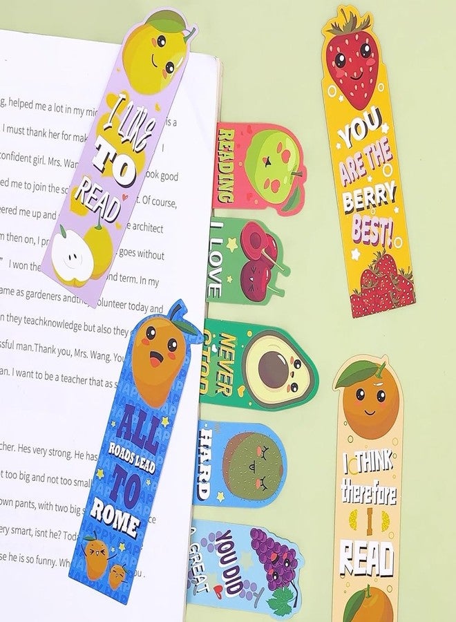 OFIFO® 10PCS Fruit Scented Scratch and Sniff Bookmarks, Cute Cartoon Bookmarks for Kids and Adults, Fun Reading Accessories, Classroom Rewards Or Gift Supplies - Image 5