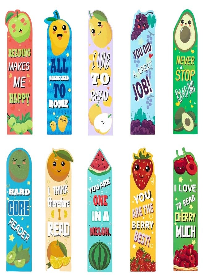 OFIFO® 10PCS Fruit Scented Scratch and Sniff Bookmarks, Cute Cartoon Bookmarks for Kids and Adults, Fun Reading Accessories, Classroom Rewards Or Gift Supplies - Image 1