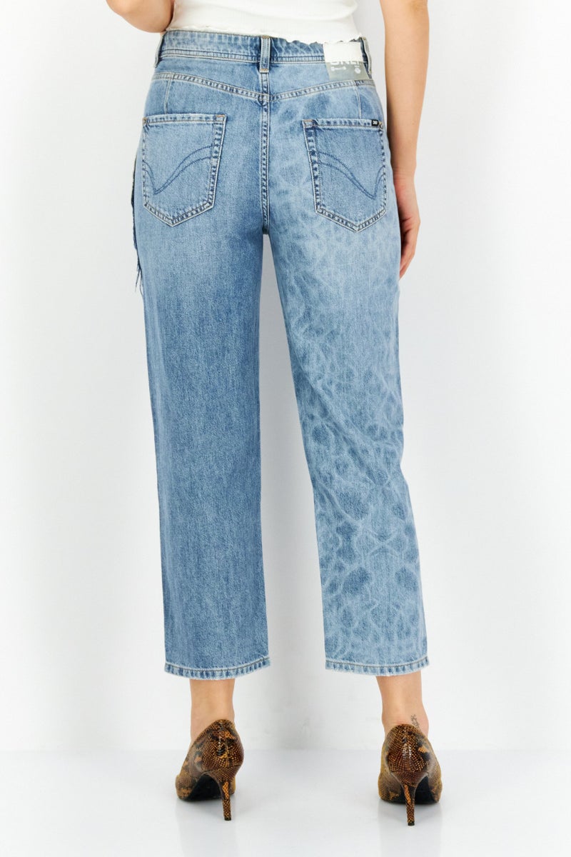 ONLY جينز نسائي بقصة عادية، مغسول وغير قابل للتمدد، أزرق فاتح - Image 3