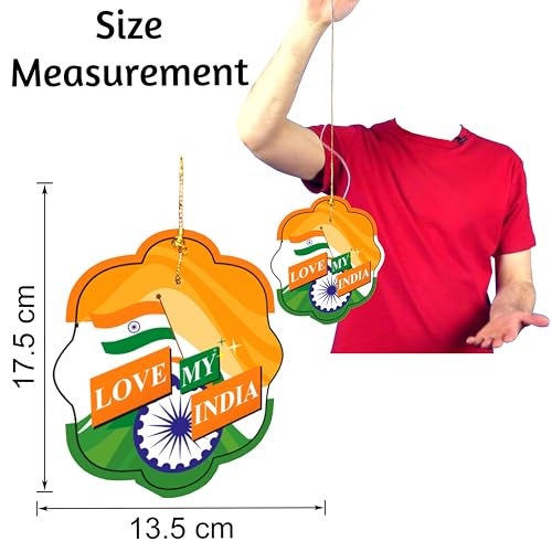TOYXE I Love My India Paper Hanging Independence Day | Republic Day Decoration Set of 10 Pieces - Image 3