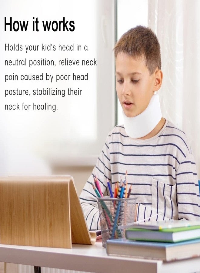 HKJD Kids Neck Brace for Neck Pain and Support, Soft Foam Cervical Collar Adjustable Youth Neck Support for Childrens Whiplash and Childs Torticollis Neck Stabilizer - Image 5