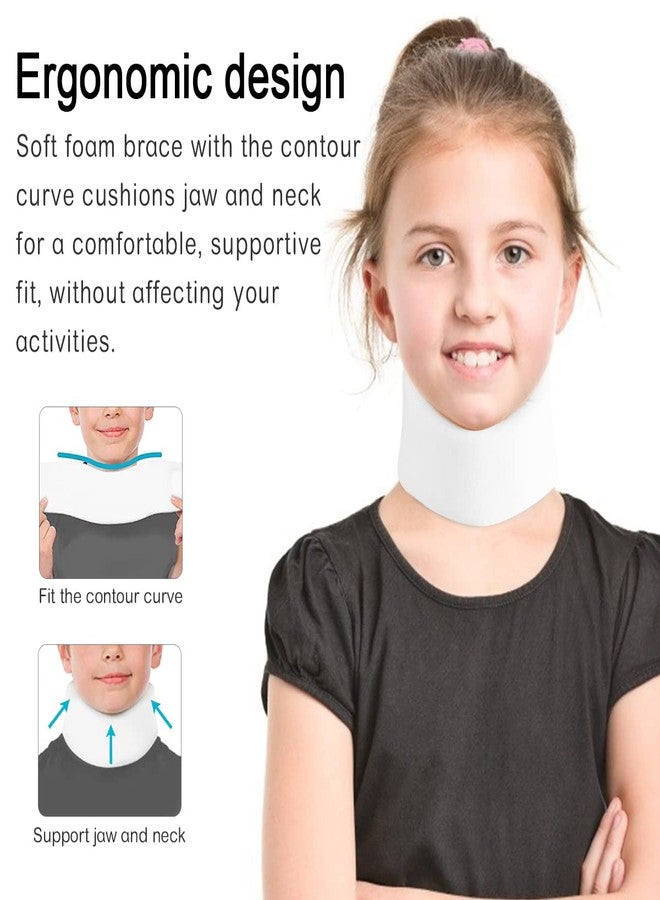 HKJD Kids Neck Brace for Neck Pain and Support, Soft Foam Cervical Collar Adjustable Youth Neck Support for Childrens Whiplash and Childs Torticollis Neck Stabilizer - Image 2