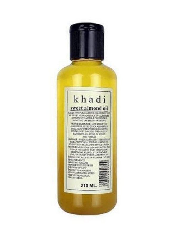 Khadi Natural Herbal Sweet Almond Oil 210Ml Light Yellow - Image 1