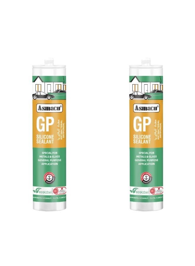 Asmaco Gp Silicone Sealant - Beige - 280 Ml - Set of 02