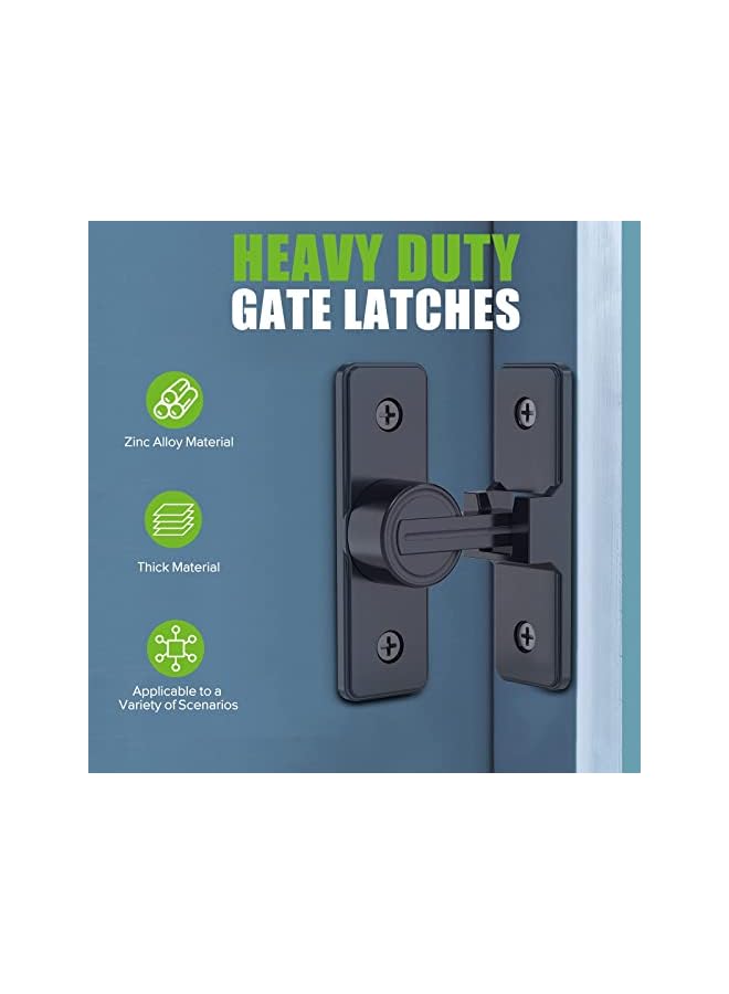 promass 90 Degree Right Angle Door Lock, Heavy Duty Flip Door Latch Bolt Lock cam Lock Door and Window Push-Pull Lock Rod Bolt barn Push-Pull Door Lock - Image 2