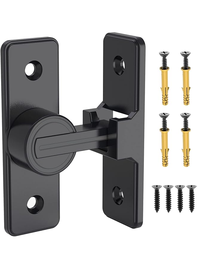 promass 90 Degree Right Angle Door Lock, Heavy Duty Flip Door Latch Bolt Lock cam Lock Door and Window Push-Pull Lock Rod Bolt barn Push-Pull Door Lock - Image 1