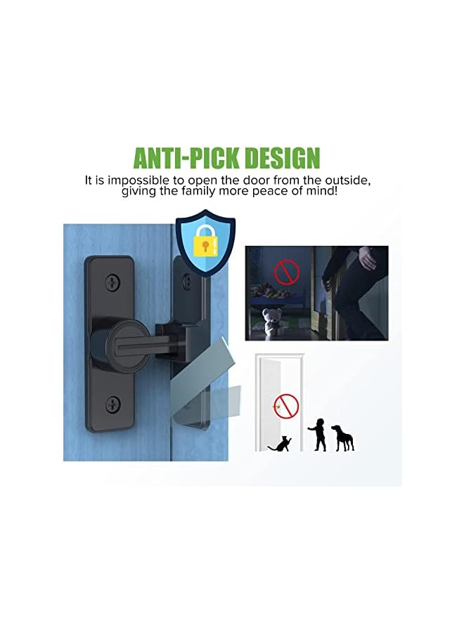 promass 90 Degree Right Angle Door Lock, Heavy Duty Flip Door Latch Bolt Lock cam Lock Door and Window Push-Pull Lock Rod Bolt barn Push-Pull Door Lock - Image 3