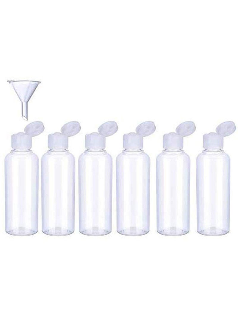 DIY Crafts DIY Crafts 60 Botles Funnel ClearTransparent 200ml Transparent Plastic Air Flight Travel Bottle Transparent Plastic Air Flight Travel Bottle Set 60 Botles Funnel ClearTransparent  - Image 1