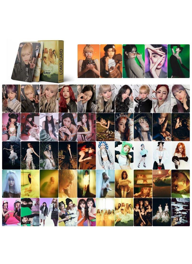 EHOME 55Pcs LE SSERAFIM 3rd Mini Album EASY Lomo Card  - Image 2