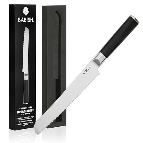 Babish HighCarbon 14116 German Steel Cutlery 8 Inch Bread Kitchen Knife