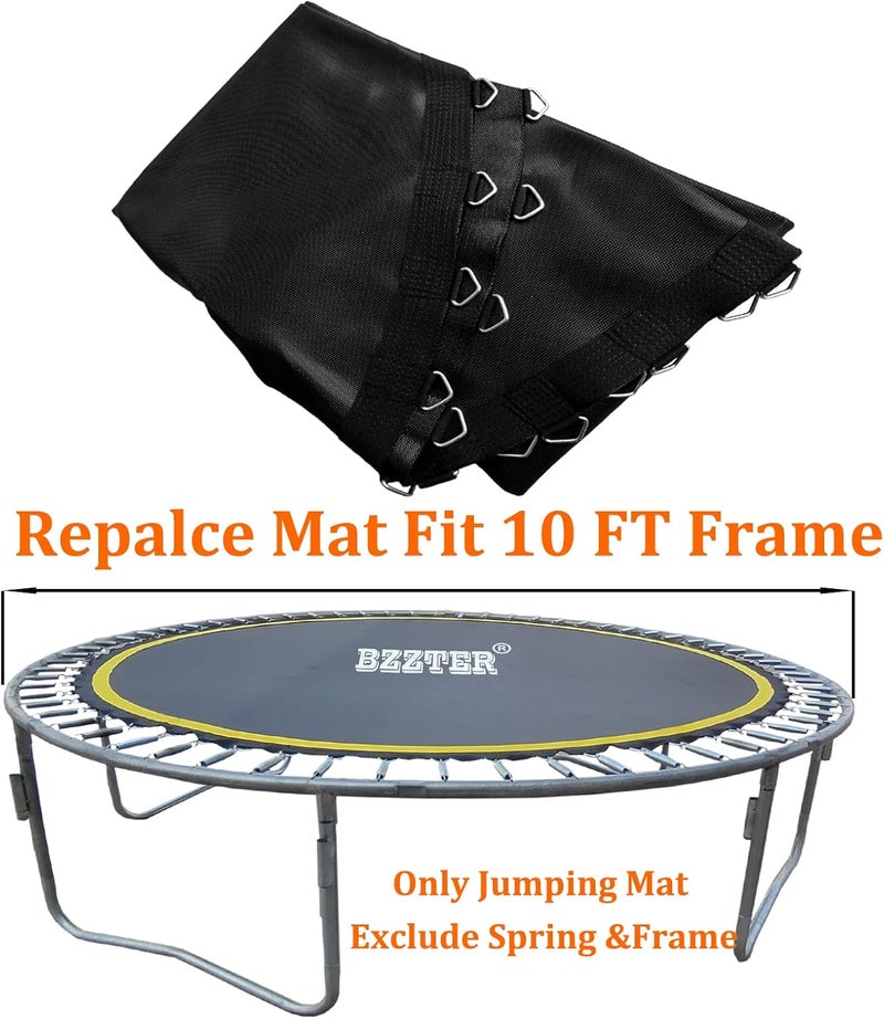 Bzzter Trampoline Replacement Mat 10ft，Trampoline Mat Fit 10ft Frame（ Not a 10ft Length Mat）,Repalcement Trampoline Mat 10ft, Lasting Longer with 8 Rows of Stitching,w/Spring Tool and Gloves - Image 4