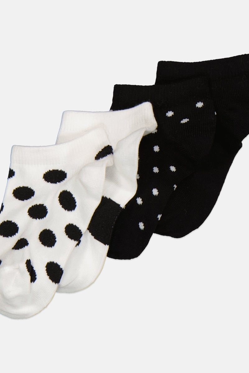 bebe Kids Girl 3 Pair Allover Print Ankle Socks, Multicolor - Image 2