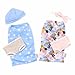 LullaBaby 14inch Realistic Baby Twin Dolls Sleep Sacks Fair Skin Tones Brown Eyes Star Floral Swaddles Hat Headband Toys for Kids Ages 2 Up - Image 2