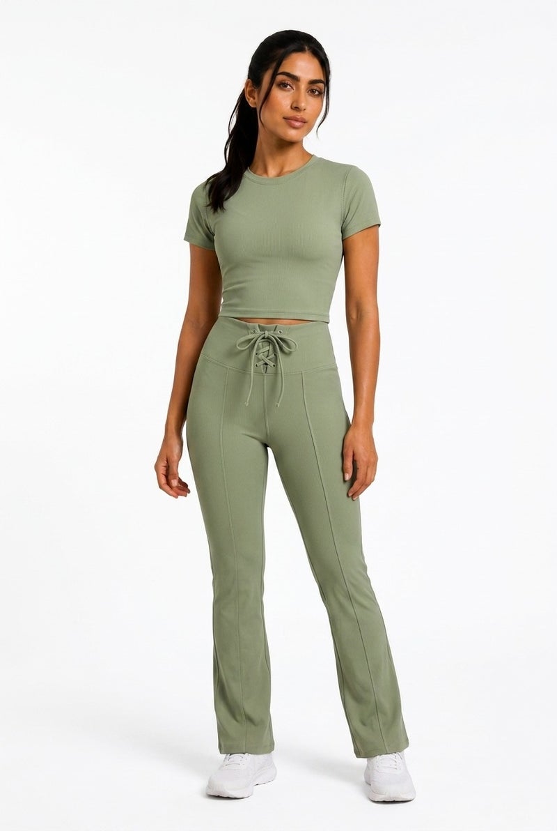 Moveletix Women's Training Leggings Green Luxe Soft - Image 4
