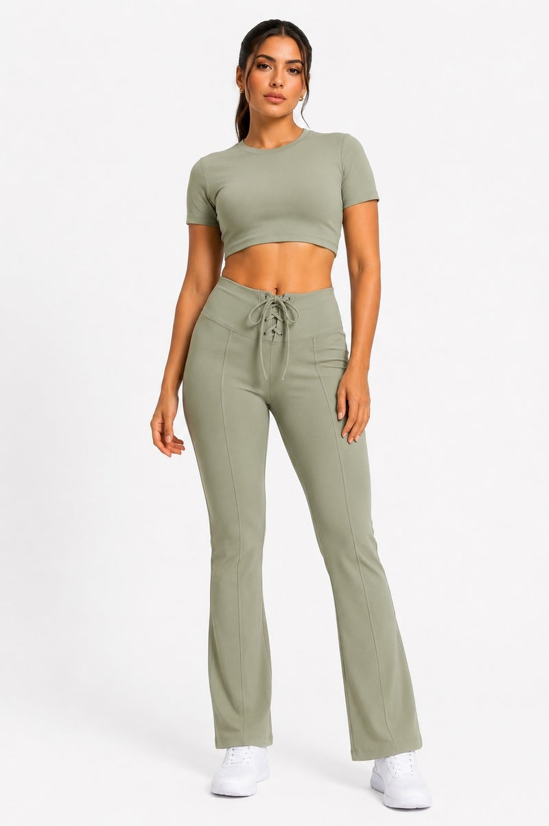 Moveletix Women's Summer Training Leggings Green Luxe Soft - Image 4