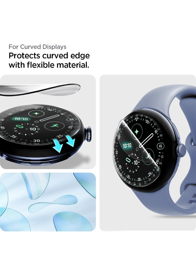 Spigen Elite Shield EZ Fit Pixel Watch 4 / 3 (45mm) Screen Protector Flexible Film [2 PACK] with Auto Align Install Kit - Image 5