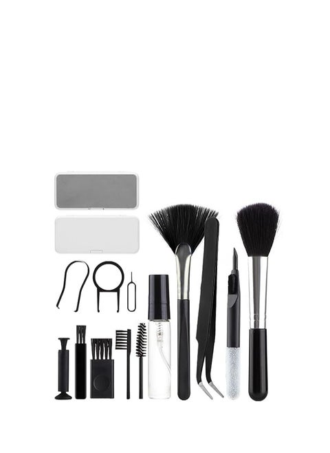 Tech 18 in 1 Cleaning Kit Multi-Function Computer Cleaner Tool with Storage Box Earbuds Keyboard Screen Cleaner, for Laptops Phones Tablets Headphones Cameras and More
