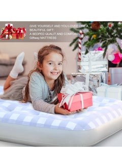 FULL JOY Double Size Inflatable Air Mattress for Camping - 9 Inch Height, Foldable with Waterproof Flocked Top - Portable Inflatable Air Mattress for Home/Travel/Housewarming Gift  - Image 4