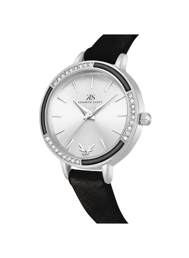 KENNETH SCOTT Women's Polyurethane Analog Watch K23511-SLBS - 28 mm
