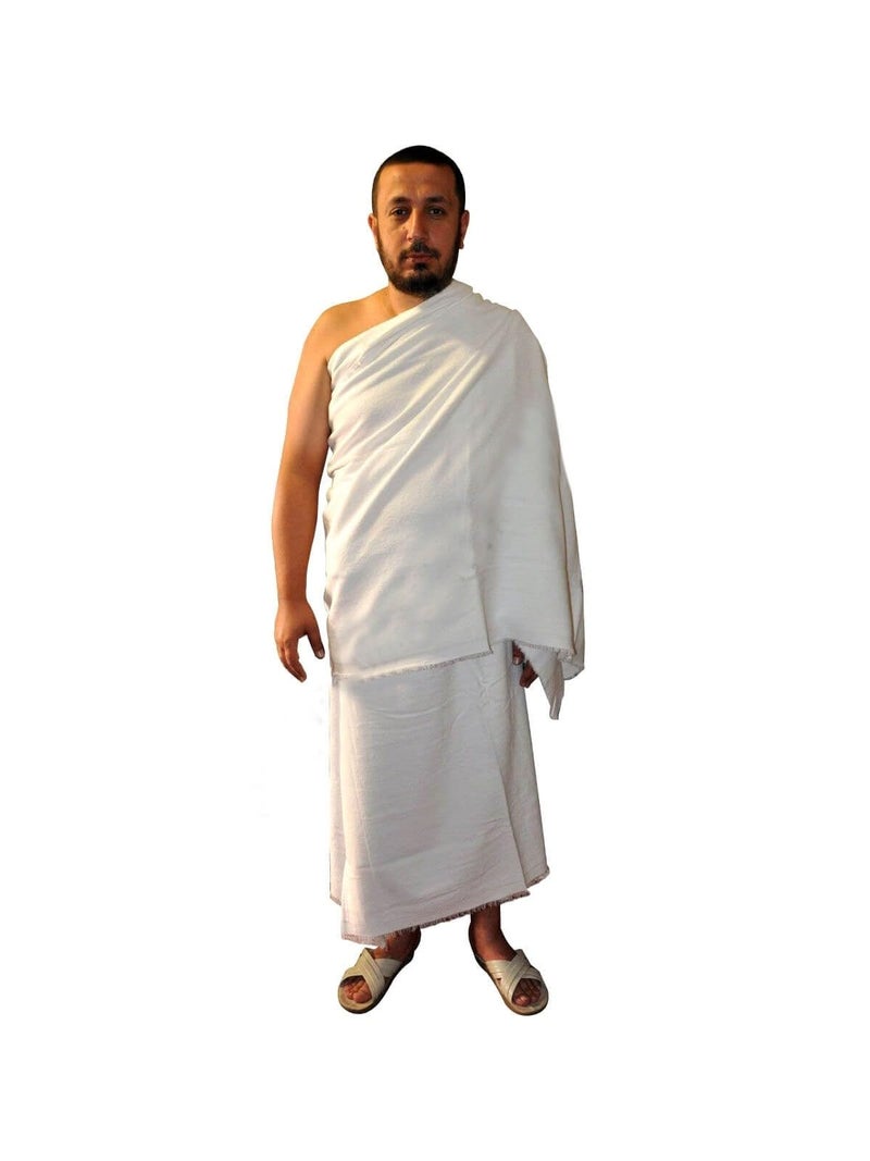 ihvan online Ihram Clothing for Men Umrah Ehram for Hajj Ahram Set Soft Cotton Towels Set of 2 433 x 866 110 x 220cm