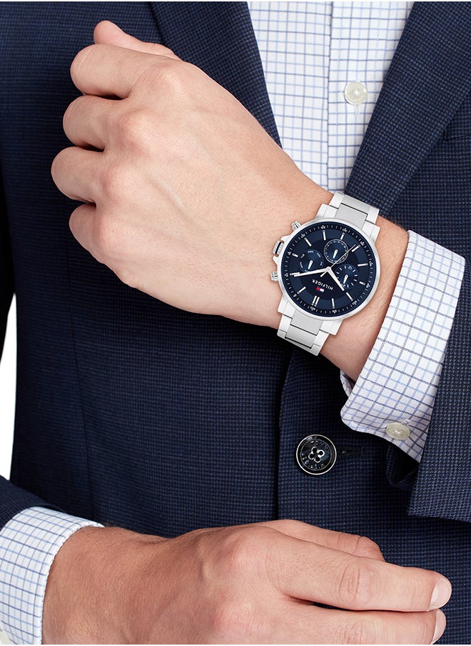 TOMMY HILFIGER ساعة يد رجالية بعقارب دائرية الشكل من الستانلس ستيل 1710588 - 44 ملم  - Image 2