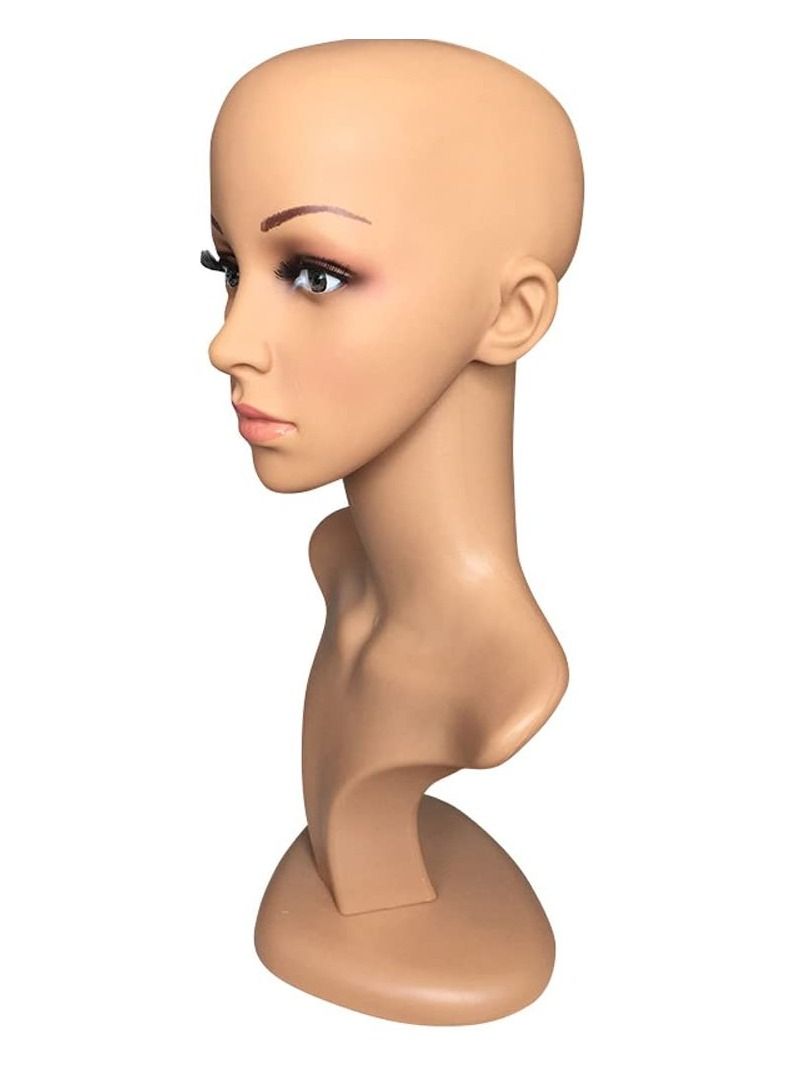 Estelle Female Mannequin Head Model Stand Mannequin Manikin Wig Glasses Hat Display Hold - Image 4