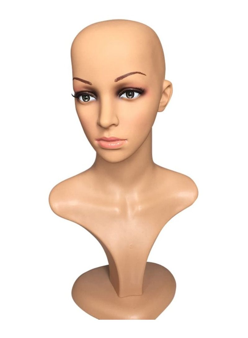 Estelle Female Mannequin Head Model Stand Mannequin Manikin Wig Glasses Hat Display Hold - Image 1