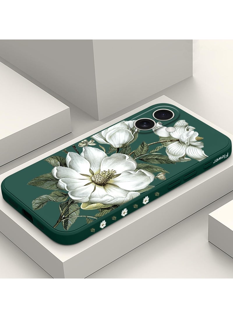 جراب لهاتف iPhone 16 Plus مقاوم للخدش مع بطانة من الألياف الدقيقة، غطاء هاتف سيليكون نحيف للغاية لهاتف iPhone 16 Plus بحجم 6.7 بوصة - لون القطن الأخضر. - Image 2