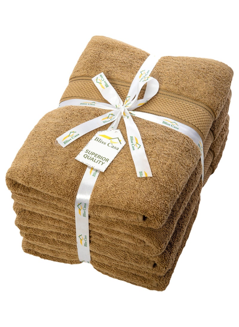Bliss Casa Bliss Casa Cove Cotton Bath Towels 4 Pack 70 x 140 CM 500 GSM Cotton Bath Towel Set for Home Hotels Pool And Beach  - Image 4