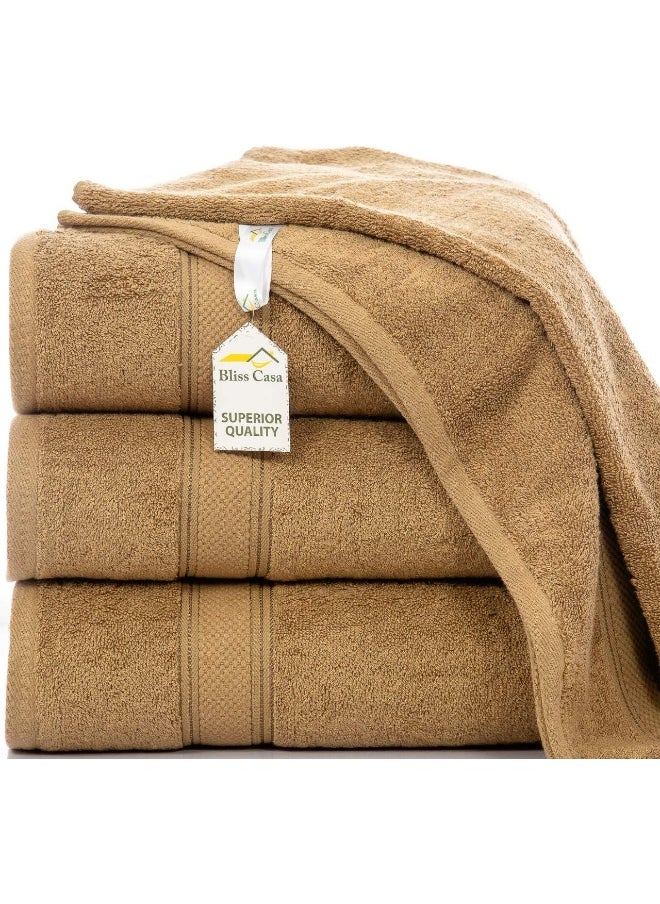 Bliss Casa Bliss Casa Cove Cotton Bath Towels 4 Pack 70 x 140 CM 500 GSM Cotton Bath Towel Set for Home Hotels Pool And Beach  - Image 3