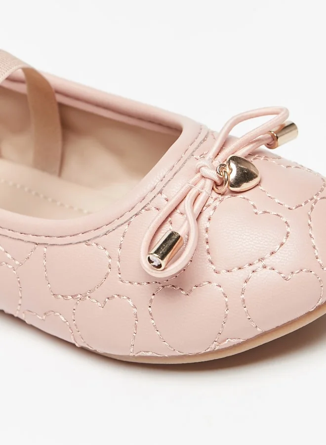 فلورا بيلا من شو إكسبرس Girl's Stitch Detailed Mary Jane Shoes with Bow Accent