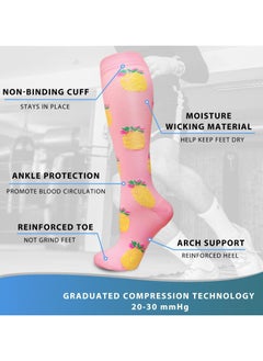 Oasisgalore 5 Pairs of Compression Socks (20-30 mmHg) for Men & Women, Size S/M, Best for Running, Nursing, Travel, Cycling  - Image 4