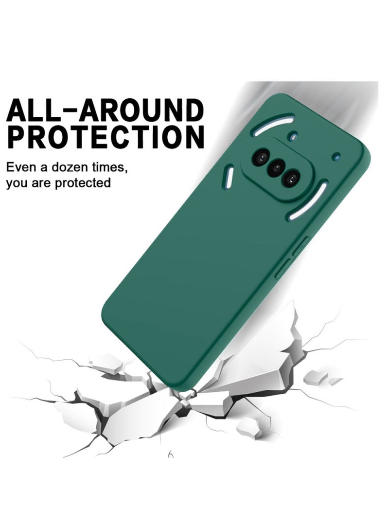 Wtech Nothing Phone (3a) 5G 2025 Premium Soft Liquid Silicone Case Cover (MCRPSN) - Dark Green - Image 3