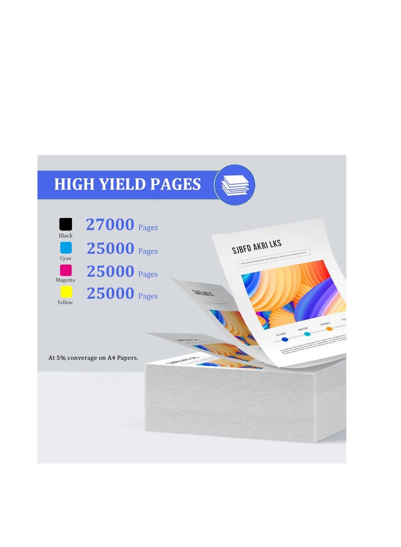 Terabyte TN220 Toner Cartridges Compatible for Konica Minolta TN220K TN220C TN220M TN220Y Toner for Bizhub C224 C224e C284 C284e C364 C364e C7822 C7828 Printers, 1 Set - Image 3