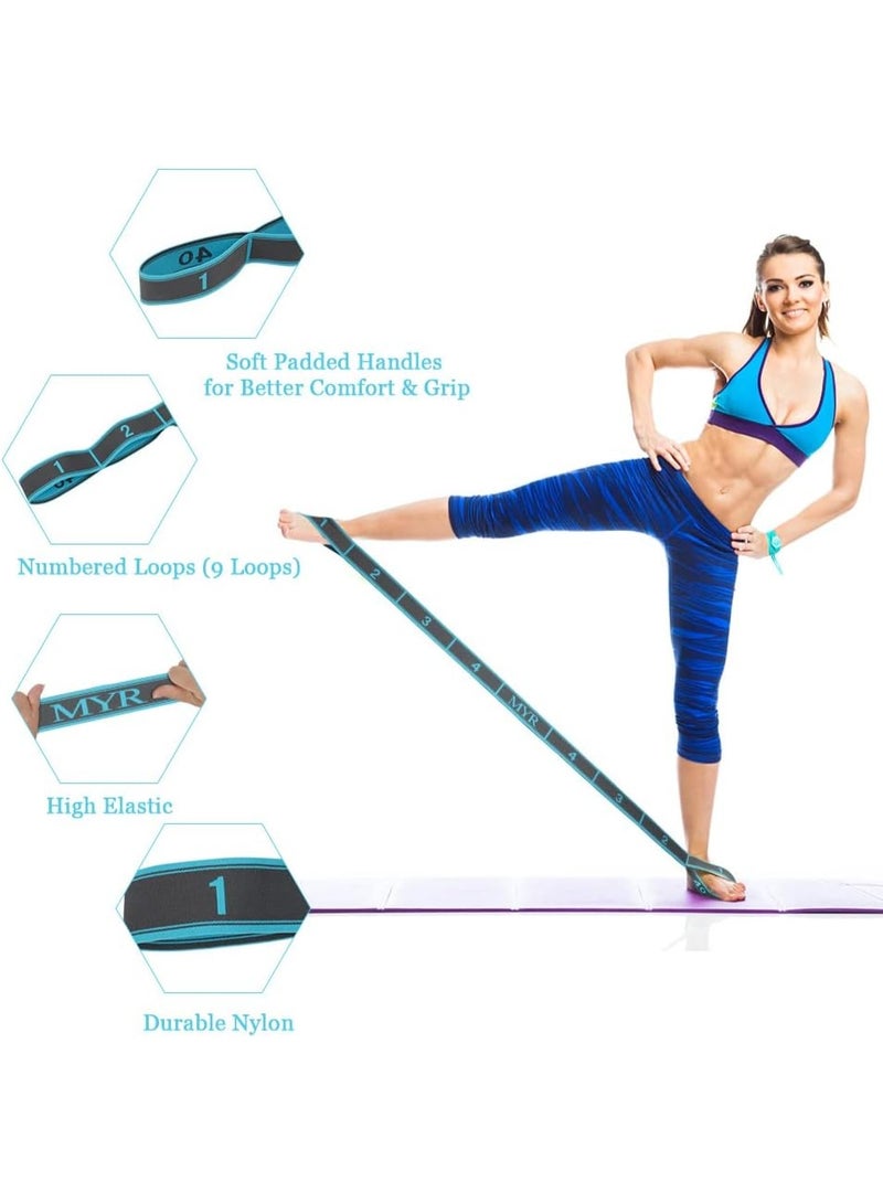 Relex Stretch Strap, Elastic Yoga Stretching Strap, 9 Loops Yoga Strap, Stretch Band for Physical Therapy, Pilates, Dance and Gymnastics - Image 5