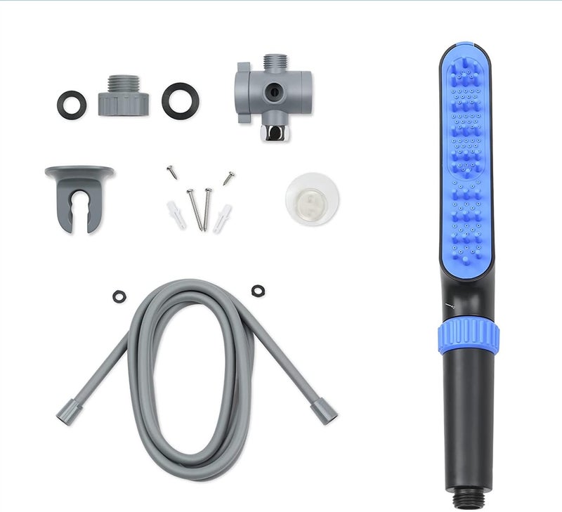 hindware Italian Collection Pet Grooming Shower at Home | Suitable for Dogs & Cats Bathing | with 4 In-built Functions | Made of ABS with Silicon Nozzles| Gentle Combing | Yellow/Grey Color - Image 4