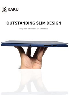 Kaku Leather Protective Case Cover Compatible With Samsung Galaxy Tab A8 X200/X205C Blue  - Image 3