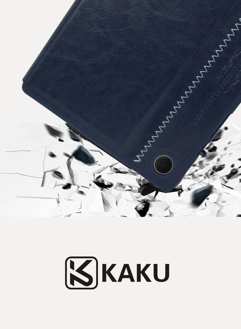 كاكو غطاء حماية جلدي متوافق مع جهاز Samsung Galaxy Tab A8 X200 / X205C أزرق - Image 4