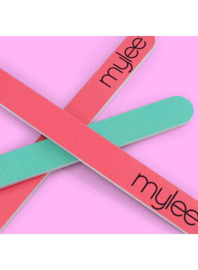 مايلي مجموعة من 3 ملفات أظافر مزدوجة الجوانب أداة احترافية لتحضير المانيكير لتشكيل وإصلاح الأظافر بحبيبات 180/240 لبرد وتحديد محيط الأظافر مناسبة للأظافر الأكريليكية الطبيعية وإزالة طلاء الجل - Image 3