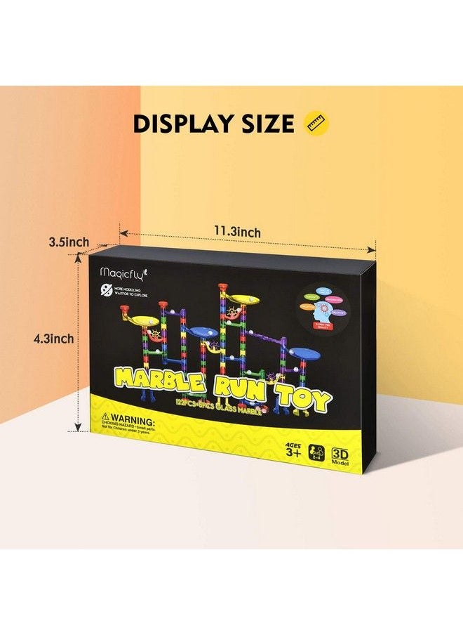 Magicfly Marble Run Set 127 Pcs Marble Race Track For Kids With Glass Marbles Upgrade Marble Works Set  - Image 3