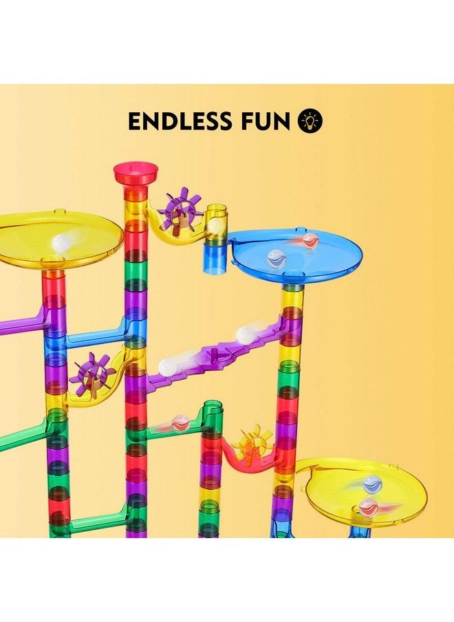Magicfly Marble Run Set 127 Pcs Marble Race Track For Kids With Glass Marbles Upgrade Marble Works Set  - Image 4
