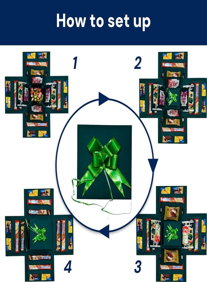 Hryan 5 Layer Gift Box, Multi Layered Explosion Photo DIY Box, Creative Surprise Picture Gift for Important Days and Holidays. (GREEN) - Image 3