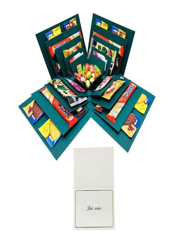 Hryan 5 Layer Gift Box, Multi Layered Explosion Photo DIY Box, Creative Surprise Picture Gift for Important Days and Holidays. (GREEN) - Image 1