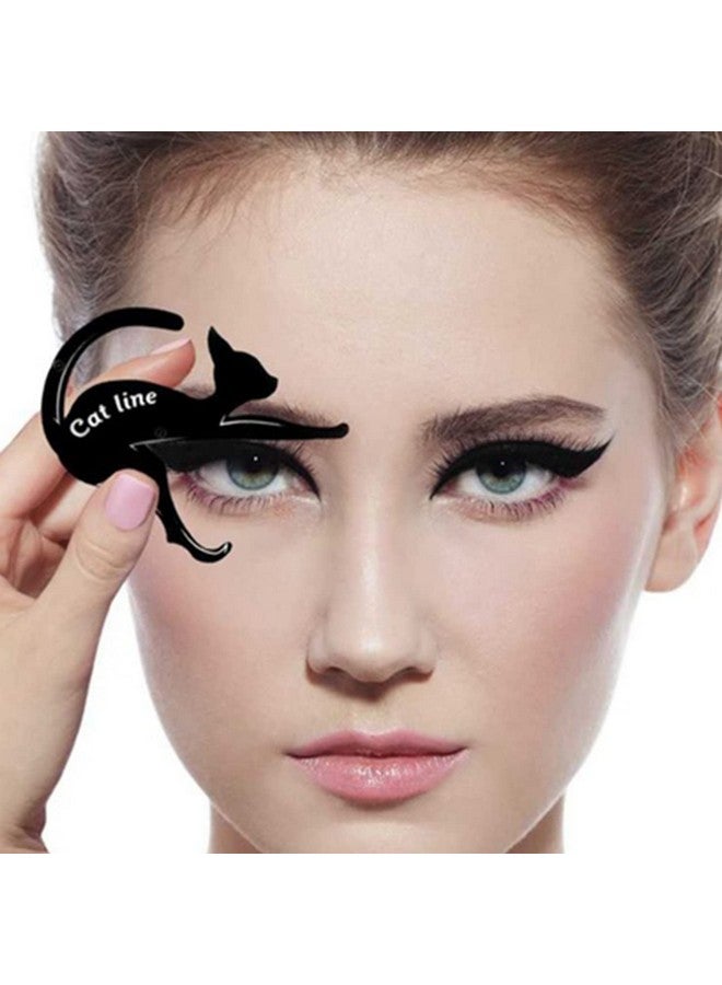 Alayna Eyeliner Stencils For Cat Eye Winged And Smokey Eyeshadow Applicators Shaper Tool Guide Sticker Eyebrow Pencil 10 Different Effects, 4 Pack - Image 3