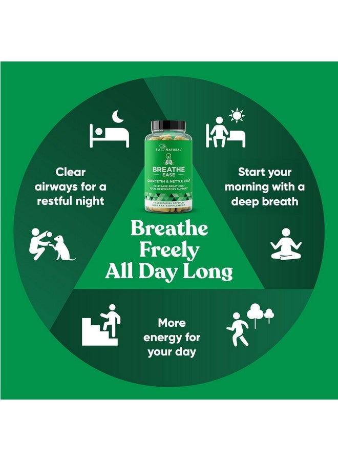 Eu Natural Breathe Inhaler Support Supplement - Sinus, Lungs, Open & Clear Airways - Seasonal Nasal Health, Bronchial Wellness, Healthy Chest - Quercetin, Vitamin D, Bromelain Pills - 60 Vegetarian Soft Capsules - Image 4