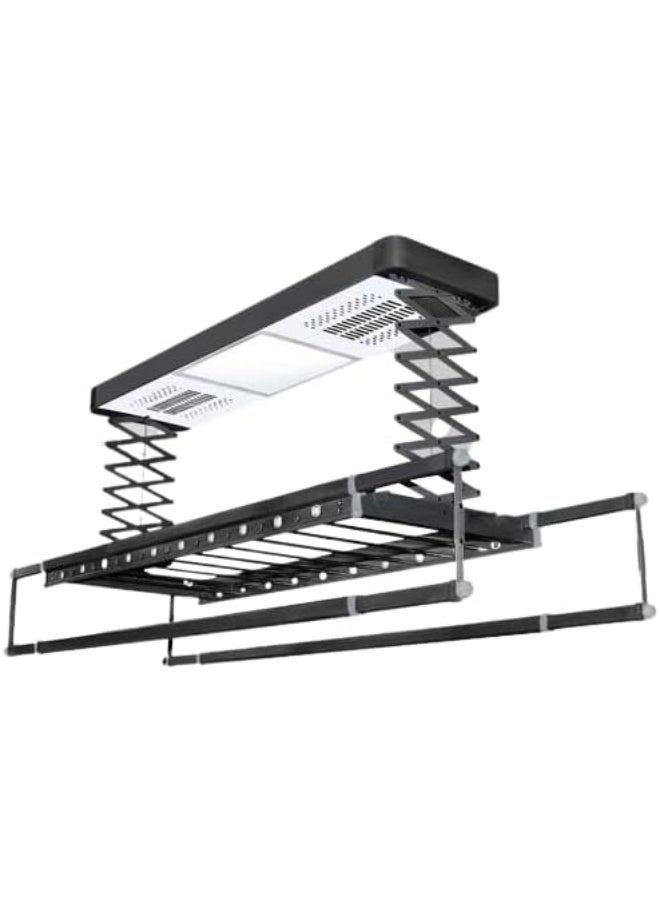 SUPAAR Clothes Drying Rack Electric Clothes Hanger Drying Rod Automatic Remote Wall Control Lifting Single Row Scissors Rack for Household Balconies Ceiling Drying Rack