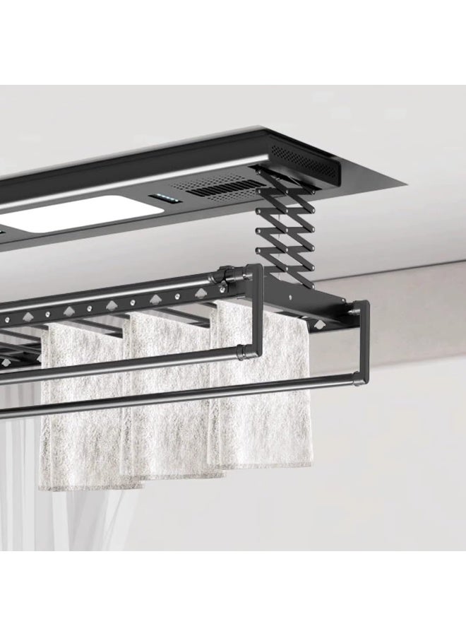 SUPAAR Clothes Drying Rack Electric Clothes Hanger Drying Rod Automatic Remote Wall Control Lifting Single Row Scissors Rack for Household Balconies Ceiling Drying Rack