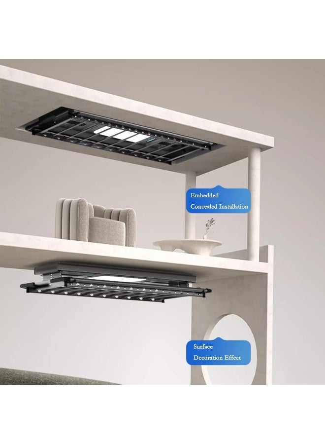 SUPAAR Clothes Drying Rack Electric Clothes Hanger Drying Rod Automatic Remote Wall Control Lifting Single Row Scissors Rack for Household Balconies Ceiling Drying Rack